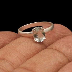 25Handmade White Topaz Natural Stone <b>Ring</b> 925 Sterling Silver Plated Topaz <b>Rings</b> For Women - Product Image 3