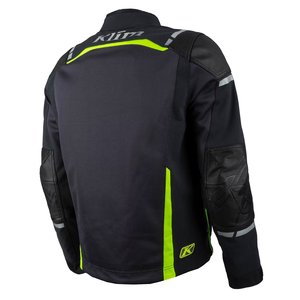Blouson de moto Induction Pro pour homme, manches longues, imperméable, respirant, color block, noir avec accents jaune fluo - Product Image 4