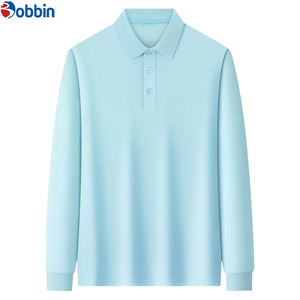 Camiseta de Punto Transpirable para Hombre, Estilo Casual, Unisex, de Manga Larga, Color Sólido, Cuello Camisero, Logotipo Frontal, Otoño/Invierno - Product Image 4