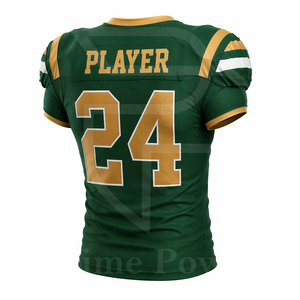 Ensemble d'uniformes de football américain personnalisés, 100% polyester, maillot respirant, pantalon, impression par sublimation, design de lettres, vêtements de sport d'équipe - Product Image 3