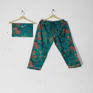 Ensemble de vêtements de nuit artisanaux pour femmes, prêt à offrir, imprimé à la main, ensemble de pyjama pour femmes, prix de gros - Product Image 3