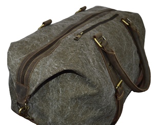 กระเป๋าดัฟเฟิลกระเป๋าวินเทจผ้าแคนวาสสำหรับการเดินทางข้ามคืนสำหรับผู้ชาย - Product Image 4