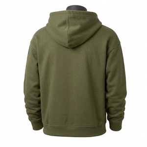 Sweat à capuche oversize 100 % coton jersey brodé, respirant, anti-rétrécissement, écologique, épais, hiver, séchage rapide - Product Image 2