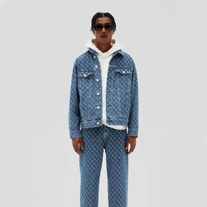 Veste en jean vintage de haute qualité personnalisée, en coton délavé avec décoration boutonnée, pour l'hiver, veste en jean pour homme - Product Image 4