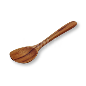 Cuchara de Postre de Madera de Teca Emila, Ecológica y Natural, Apta para Alimentos, Sin Pintura ni Barniz, Halal, Personalizable - Product Image 4