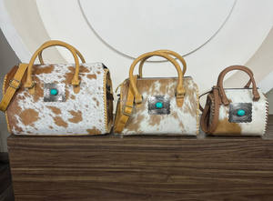 Bolso de Viaje de Cuero Vacuno Genuino 2026, Multiusos, Hecho a Mano, Unisex, con Concho - Product Image 5