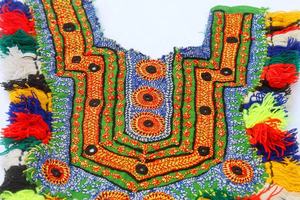 Vintage Kuchi Banjara cuello yugo parche bordado tradicional apliques parche - Product Image 5