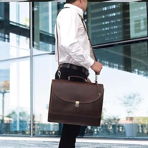 Housse pour ordinateur portable en cuir véritable de qualité supérieure, grande capacité, antivol, design imperméable, logo personnalisé, portable - Product Image 2