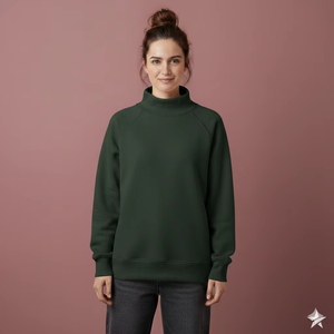 Suéter Oversize de Invierno para Mujer con Logo Frontal, Cuello Mockneck, Suave y Cálido, Ajuste Holgado y Relajado, Estilo Casual Urbano - Product Image 1