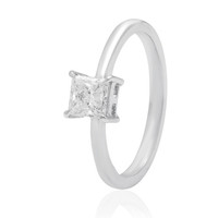 Bague de mariage classique en or blanc 14 carats, taille princesse, forme poire, unisexe, bijoux de luxe pour mariée, fournisseur en gros