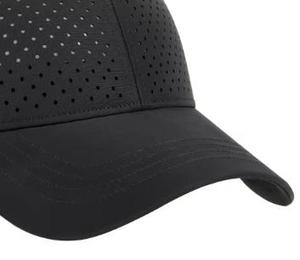 <b>Black</b> Breathable Mesh Polyester Baseball Cap Unisex Adult Sporty Outdoor Hat Spring Summer Adjustable - Product Image 5