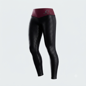 Ostriya International Breathable Quick Dry Seamless Spandex/<b>Polyester</b> Knitted Mid Waist Full Length <b>Leggings</b> Solid Pattern - Product Image 5
