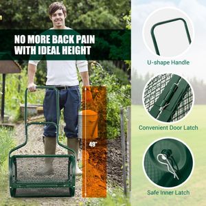 Spandiconcime a U con manico per torba, attrezzi per la cura del prato e aeratori per compost - Product Image 4