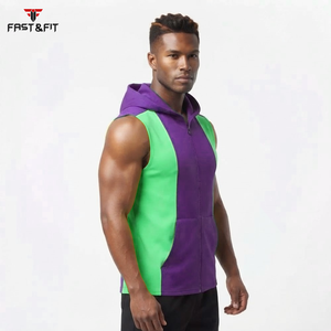 Top Quality <b>Sleeveless</b> Casual Bodybuilding Gym Workout Fitness <b>Men</b> Clothing <b>Sleeveless</b> Gym Hoodies - Product Image 3