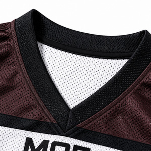 Maillot de football américain rétro léger en maille, coupe oversize, en polyester, style streetwear, vente en gros, personnalisable avec numéro, unisexe - Product Image 5