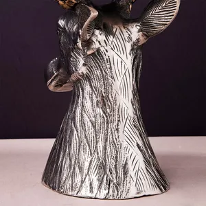Stainless Steel Deer Head Ice Bucket Handmade Metal Sculpture 48cm Height Tabletop Decor <b>Rustic</b> Animal Theme - Product Image 5