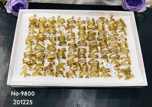 Nouvelle Collection Tendance : Bagues Fantaisie Modernes Plaqué Or Mix & Match pour Hommes et Femmes, Alliances en Acier Inoxydable - Product Image 5