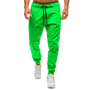 Pantalon de survêtement jaune moutarde pour homme, taille élastique, décontracté, poches latérales, coton tricoté mi-lourd - Product Image 3