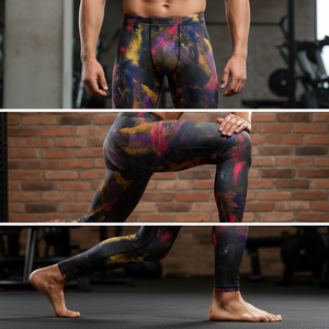 <b>Men's</b> Activewear Accepted Private Label Sportswear All Over Printed <b>Compression</b> Leggings Workout Yoga Gym Skinny Pants <b>Men's</b> - Product Image 4