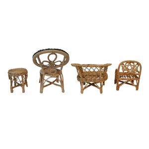 High Quality Woven Wicker Rattan Doll Furniture <b>Small</b> Size Collection Kids Toy Cheap Price Factory Direct Wholesale - Product Image 1