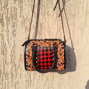 Bolsa de Viaje Mini de Lujo con Diseño a Cuadros 2026, Bolsa de Fin de Semana para Mujer, 100% Cuero Genuino de Alta Calidad, Bolsas de Viaje para Exteriores - Product Image 2