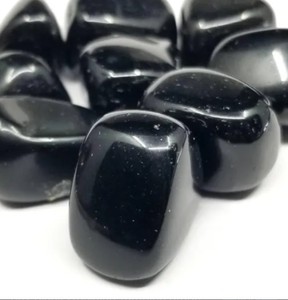 Pierre d'obsidienne noire naturelle polie - Product Image 1