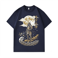 T-shirts graphiques en coton 100% de haute qualité, personnalisés, style samouraï japonais