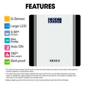 Báscula Digital Portátil Personal de Alta Calidad con Pantalla LCD, Color Negro, Capacidad de 180 kg, Uso Doméstico, Suministro Directo de Fábrica - Product Image 4