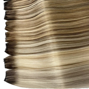 Venta caliente genio ruso sin costuras doble dibujado virgen Remy cutícula alineada piel trama extensiones de cabello 100g sin derramamiento - Product Image 2