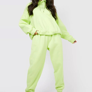 Women Tracksuit Premium Cotton Blend <b>Hoodie</b> And Pants Set Soft Touch Fabric Comfortable <b>Workout</b> Lounge And Daily Wear OEM ODM - Product Image 4
