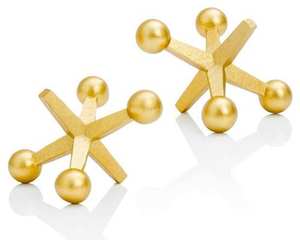 Porte-livres de table en aluminium plaqué or de luxe, personnalisable pour la décoration de la maison ou du bureau, poli à la main - Product Image 1