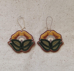 -Top Stud <b>Earrings</b> Hand-Woven Rice Bead and Tassel Drop <b>Earrings</b> for Weddings Vintage Multicolor Bohemian Fashion BY HF CRAFTS - Product Image 4