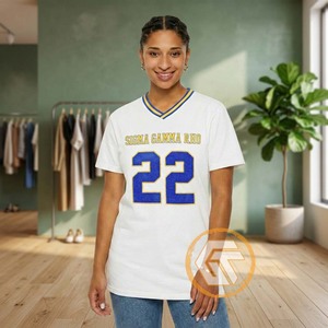 T-shirt personnalisé Sigma Gamma Rho pour femme – Vêtement de sororité d'été 100 % coton, col en V, respirant, anti-rétrécissement, écologique et séchage rapide - Product Image 2