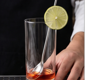 Cuillère à cocktail élégante en acier inoxydable 200 mm, agitateur de bar minimaliste, outil de mélange réutilisable pour cocktails, accessoire de bar - Product Image 5