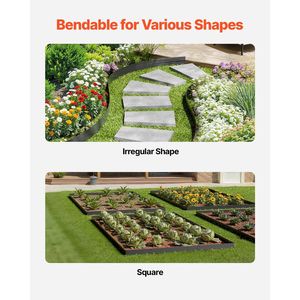 10 Confezioni di Bordi per Giardino in Lega di Alluminio Resistente alla Ruggine, Pieghevoli, Robusti, in Metallo, Protezione per Paesaggistica e Giardini - Product Image 3