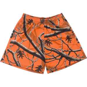 All Over Sublimation Print Summer Heavy <b>Weight</b> 100% Polyester Men Unisex 5 Inch Inseam Custom <b>Tree</b> Camouflage Mesh Shorts - Product Image 3
