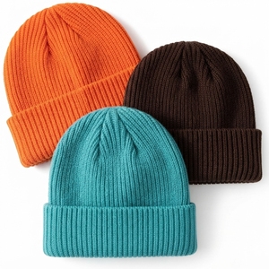 Personalized Rib Knit Cuffed <b>Beanie</b> Custom Embroidered Winter Knit <b>Hat</b> Folded Cuff Soft Acrylic Cap Adjustable Casual <b>Men</b> Women - Product Image 6