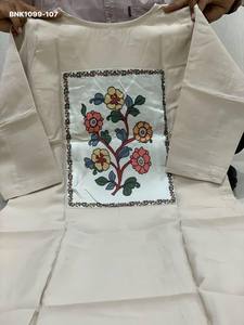 Indian Export Quality Viscose Chanderi <b>Silk</b> with Embroidered <b>Kurta</b>-Pant &Dupatta Set Supplier from Surat Woman Fashion - Product Image 5