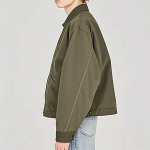 Veste en toile épaisse personnalisée, fabricant de vêtements OEM, veste de travail vintage personnalisée avec fermeture éclair, veste de travail en toile durable pour hommes - Product Image 3