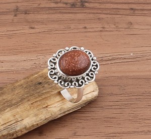 Vente en gros de pierres de soleil naturelles classiques en argent sterling 925 pour bagues de mariage et de fête - Product Image 6