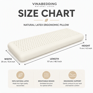 Minimalist Contour <b>Neck</b> <b>Pillow</b> White Solid Color Breathable Hypoallergenic Eco-Friendly Cooling 100% Latex Modern Design Bed - Product Image 2