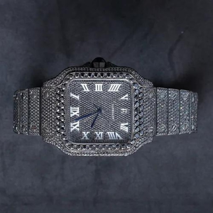 Reloj de Diamantes Cultivados en Laboratorio DEF de Alta Calidad, Diamantes Incoloros, Estilo Hip Hop - Product Image 2