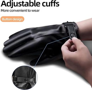 In-Stock Fashion Leather <b>Gloves</b> 2026 New Arrival Hot Selling Winter Leather <b>Gloves</b> High Quality - Product Image 3