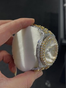 Montre mécanique Moissanite Iced Out, mouvement automatique, boîtier en métal, cadran rond, montre-bracelet de luxe unisexe Hip Hop - Product Image 5