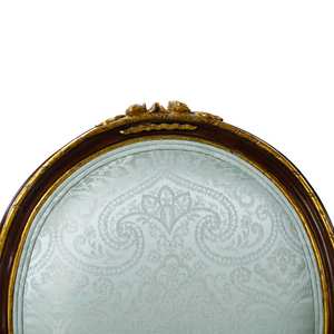 Chaise de salle à manger classique française rembourrée en bois de mahogany massif, dossier ovale sculpté à la main, mobilier de luxe pour la maison, le bureau et l'hôtel - Product Image 3