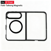 Étui magnétique HD transparent pour iPhone 18 Duo Fold, coque de téléphone pliable antichoc