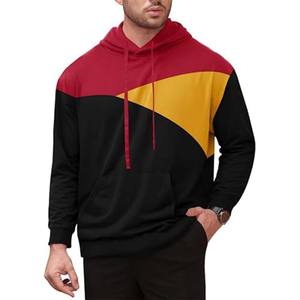High Quality <b>Mens</b> Hooded Pullover <b>Sweatshirt</b> Polyester Cotton Fleece <b>Hoodie</b> Custom Logo Streetwear Winter Casual Plain Dyed - Product Image 1