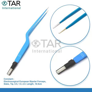 Pinces électriques chirurgicales bipolaires à pointe baïonnette avec câble en acier inoxydable, coagulation de classe II RS SURGICAL - Product Image 2