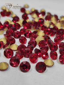 Pierres Chaton en Cristal Siam Hyacinth Light pour la Fabrication de Bijoux, Strass en Verre Facetté de Qualité Supérieure, Pierres Précieuses en Vrac et DIY - Product Image 4