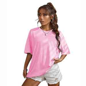 Camiseta Morada de Verano para Mujer, Moderna, Holgada, Transpirable, de Algodón, Cuello Redondo, Manga Corta, Estilo Urbano - Product Image 6